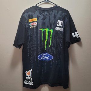 DC Monster Ken Block Logos Black Men's T-Shirt